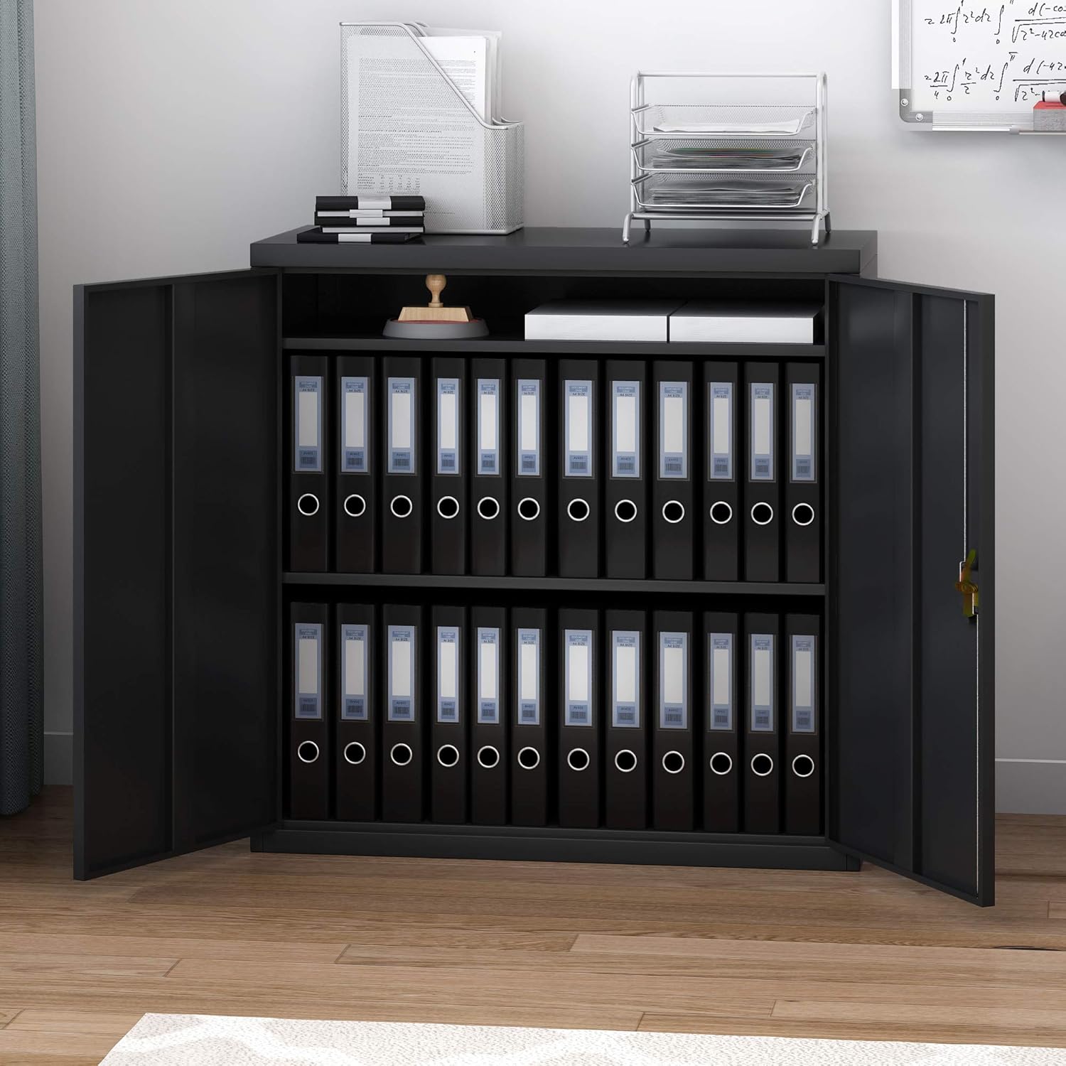 shougui trade Heavy Duty Steel Filing Black Office File