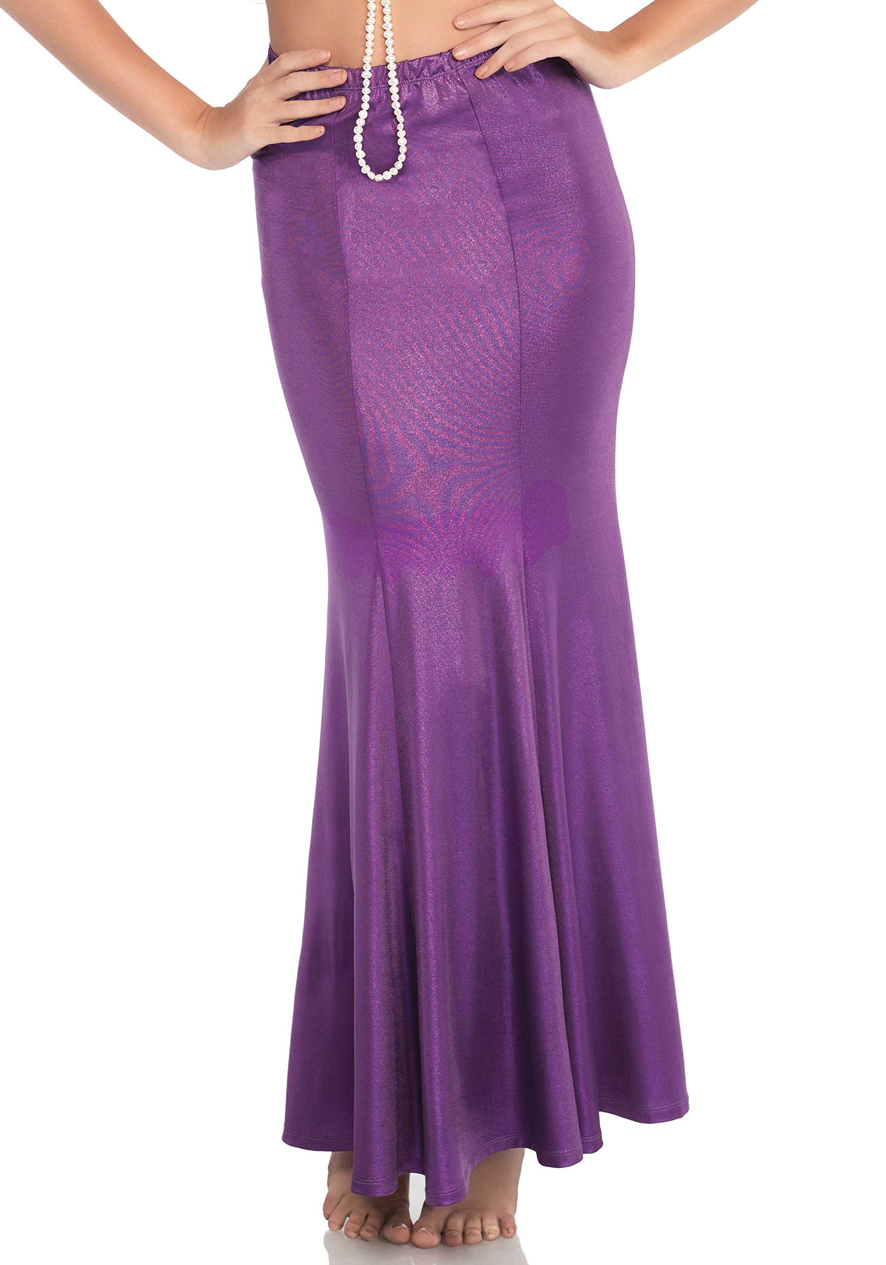 Leg Avenue 86771 - Shimmer Spandex Mermaid Skirt, S/M (Purple)
