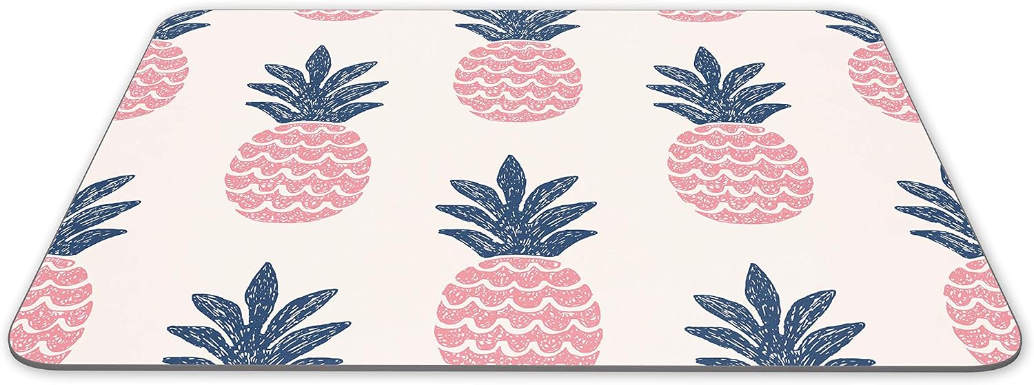 Cute Pineapple Coral Pattern Mouse Mat Pad - His Hers Art Computer #14404, Multicolor, 23.5cm x 19.6cm x 5mm - Image 3