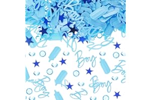 ABEILLO 1000 Pieces Baby Shower Confetti - Baby Shower Decorations Blue Boy Table Scatter Confetti, Sprinkles Decor Confetti for Baby Shower Gender Reveal Party Supplies (Boy)