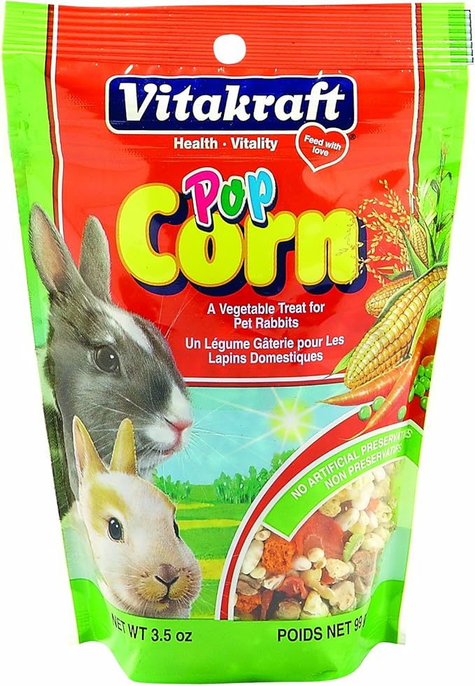 Vitakraft Rabbit Popcorn Treat, 31/2Ounce Pouch Pet