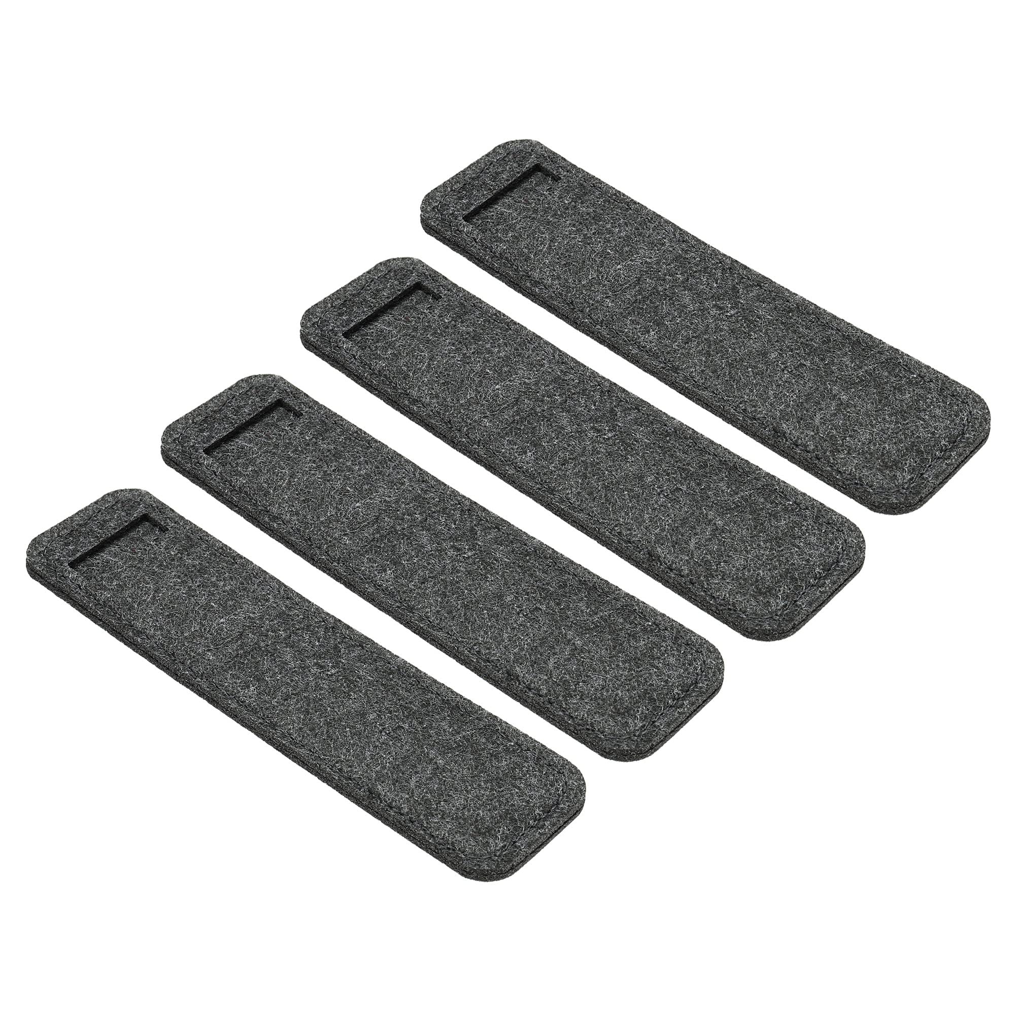 PATIKIL Felt Pen Case 4 Pack Pencil Bag Mini Pocket Protector Storage Sleeve Pouch Holder, Dark Gray