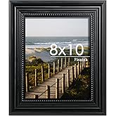 Fisnish 8x10 Picture Frame, Table Top or Wall Mount, Black, 1 Pack