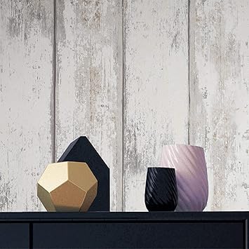 Superfresco Easy Grey White Wooden Paneled Wallpaper Amazon Co Uk Diy Tools