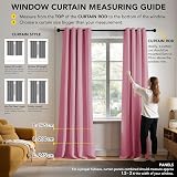 Deconovo Thermal Insulated Blackout Curtains Eyelet Pink 140x180cm 1 Pair view 2