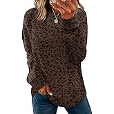 WIHOLL Sweatshirt for Women Crewneck Long Sleeve Shirts Curved Hem Lightweight Sweaters Fall Clothes 2025