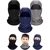 3 Pack Kids Balaclava Ski Mask Winter Face Mask for Boys Girls Windproof Warmer Adjustable Cold Weather Fleece Face Cover