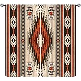 FAOTELY Aztec Curtain Native American Tribal India Geometric Ethnic Texture Window Drapes for Bedroom Living Room Kitchen Cafe（W21xL45 Inch） x2 Decor