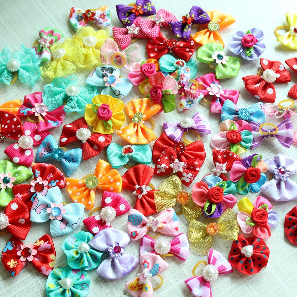 Buy Pinkdose Mixed Color 50pcs 20 50 100pcs Set Dog Hair Flower