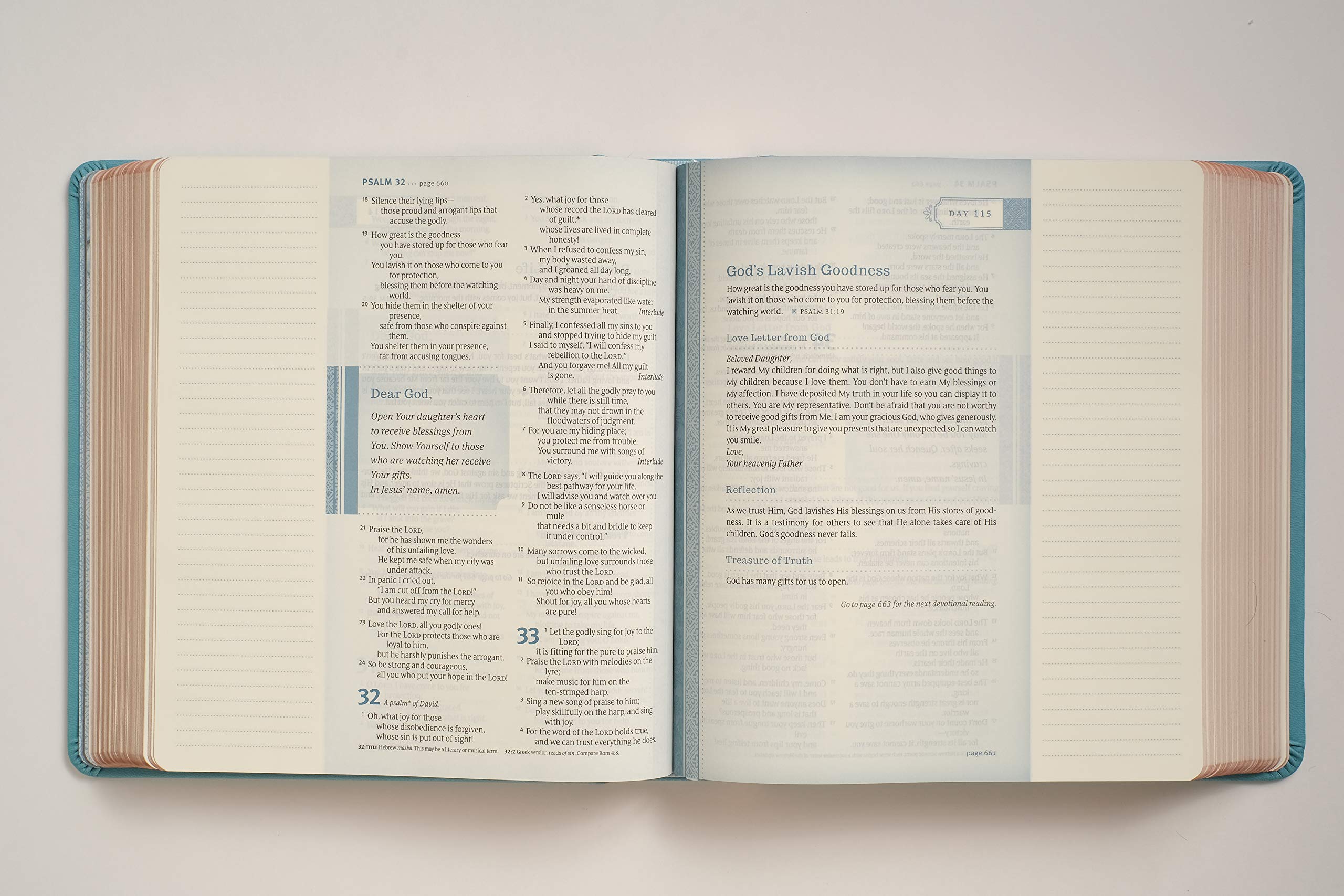 NLT THRIVE Creative Journaling Devotional Bible (Hardcover LeatherLike, Teal Blue with Rose Gold) NLT THRIVE Creative Journaling Devotional Bible (Hardcover LeatherLike, Teal Blue with Rose Gold) Imitation Leather