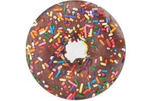 INNOLITES Realistic Donut Coffee Blanket, Thermal Towel, Lightweight and Soft Flannel, Perfectly Round Fuzzy Blanket for Kids(71")