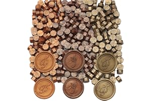 ONWINPOR Bronze Gold Wax Seal Beads, 300Pcs Copper Mix Sealing Wax Beads for Wax Seal Stamp, Antique Gold Wax Seal Beads Set with 3 Colors Perfect for Gift Sealing, Letter Wax Sealing (Copper Mix)