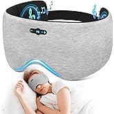 Sleep Mask with Headphones Bluetooth 6.0, 20H Playtime Sleeping Headphones with HD Stereo Speakers for Side Sleepers, Adjusta