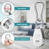 BELLE VOUS M20 Stainless Steel Crane Pulley Block 150kg 330lbs Set view 4