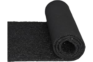 lesolar 8' x 2' Black Mulch Mat, Recycled Rubber Mulch Mat Garden Barrier Garden Edging Border Mat Rubber Mulch for Landscaping Outdoor