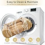 JOEJOY Medium Dog Cat Bed Lamb Fleece Warm Washable Brown 63x53x21cm view 7
