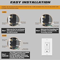 ELECTECK 20 Pack GFCI Outlets 15 Amp, Tamper