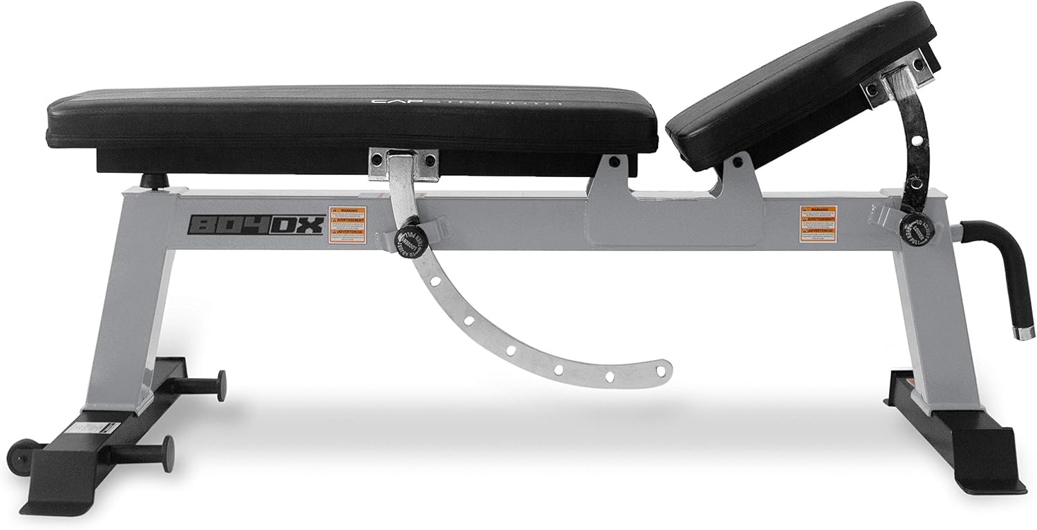 CAP Barbell Deluxe Utility Weight Bench, Silver: Sports & Outdoors