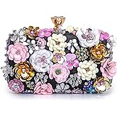BBTT.ful Women Clutches Flower Evening Handbag Chain Strap Shoulder Bag handbag Wedding bag purse