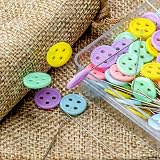 HXC 100 Piece Button Sewing Pins Set Glass Head Safety Dressmaking Craft view 4