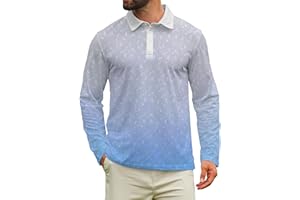 APTRO Mens Polo Shirts Long Sleeve T-Shirt for Men Quick Dry Button Down Golf Shirts