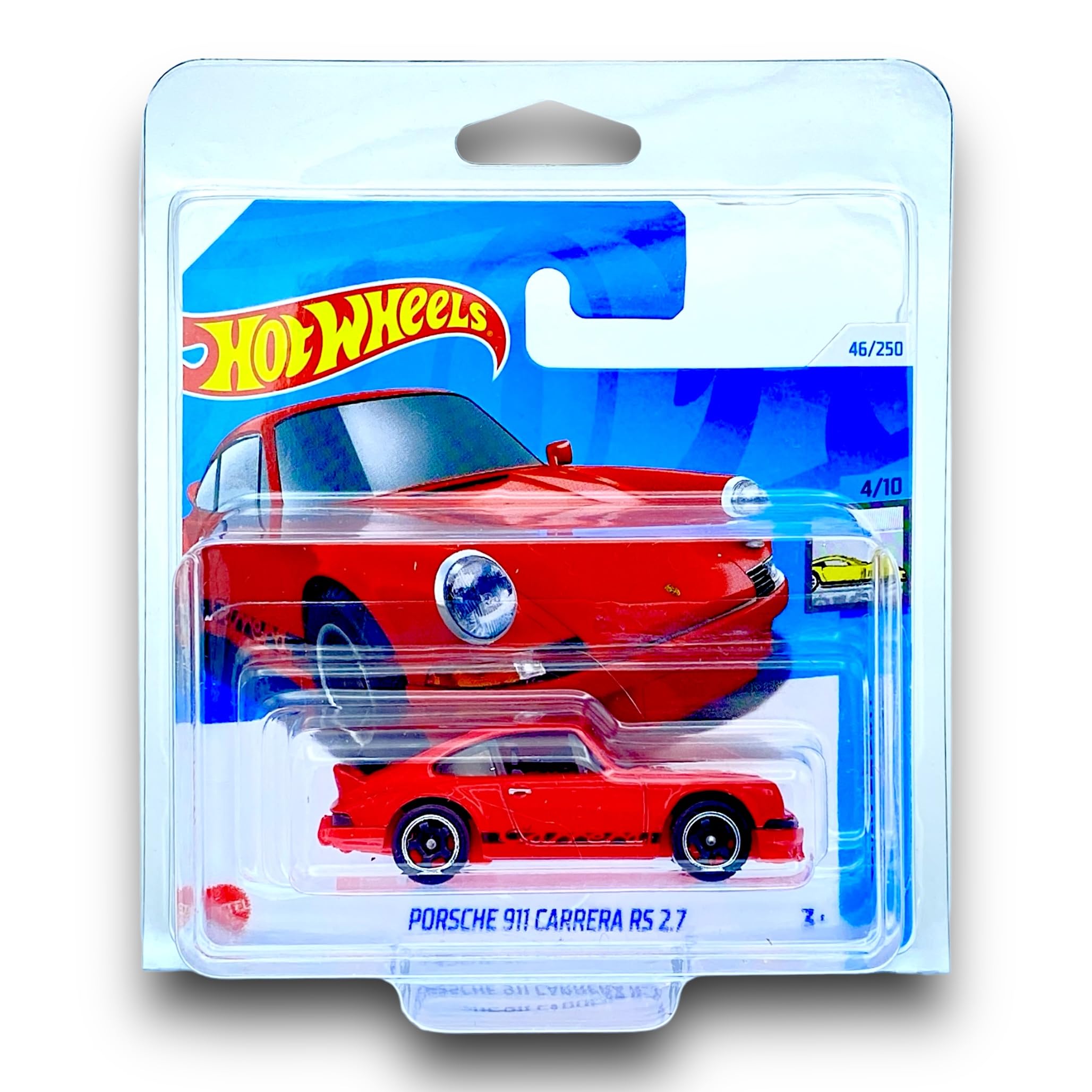 Hot Wheels Porsche 911 Carrera RS 2.7 (Red) 4/10 Factory Fresh - 2024-46/250 (Short Card) - COMES IN A GENUINE KLAS CAR KEEPER PROTECTOR CASE - HTD08
