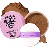 KimChiChic Beauty Puff Puff Pass Set & Bake Loose Setting Powder Makeup | Face Powder with Rice & Vitamin E, Matte Airbrush Finish, Oil Control with Fluffy Powder Puff, 06 Almond, 0.70 oz (20 g)
