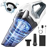 Portutif Cordless Handheld Vacuum Cleaner, 9000PA Powerful Suction 20-25Mins Long Runtime Rechargeable Hand Vacuum, HEPA Filt