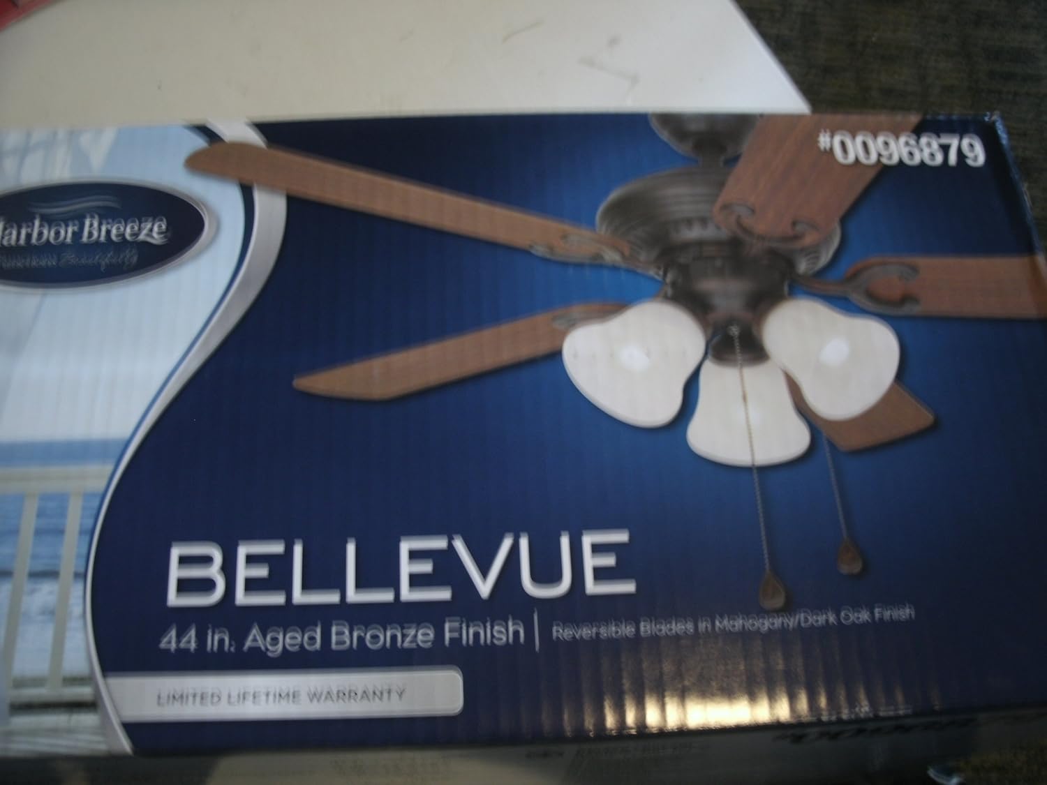 Harbor Breeze 44 In Aged Bronze Ceiling Fan With Light Kit