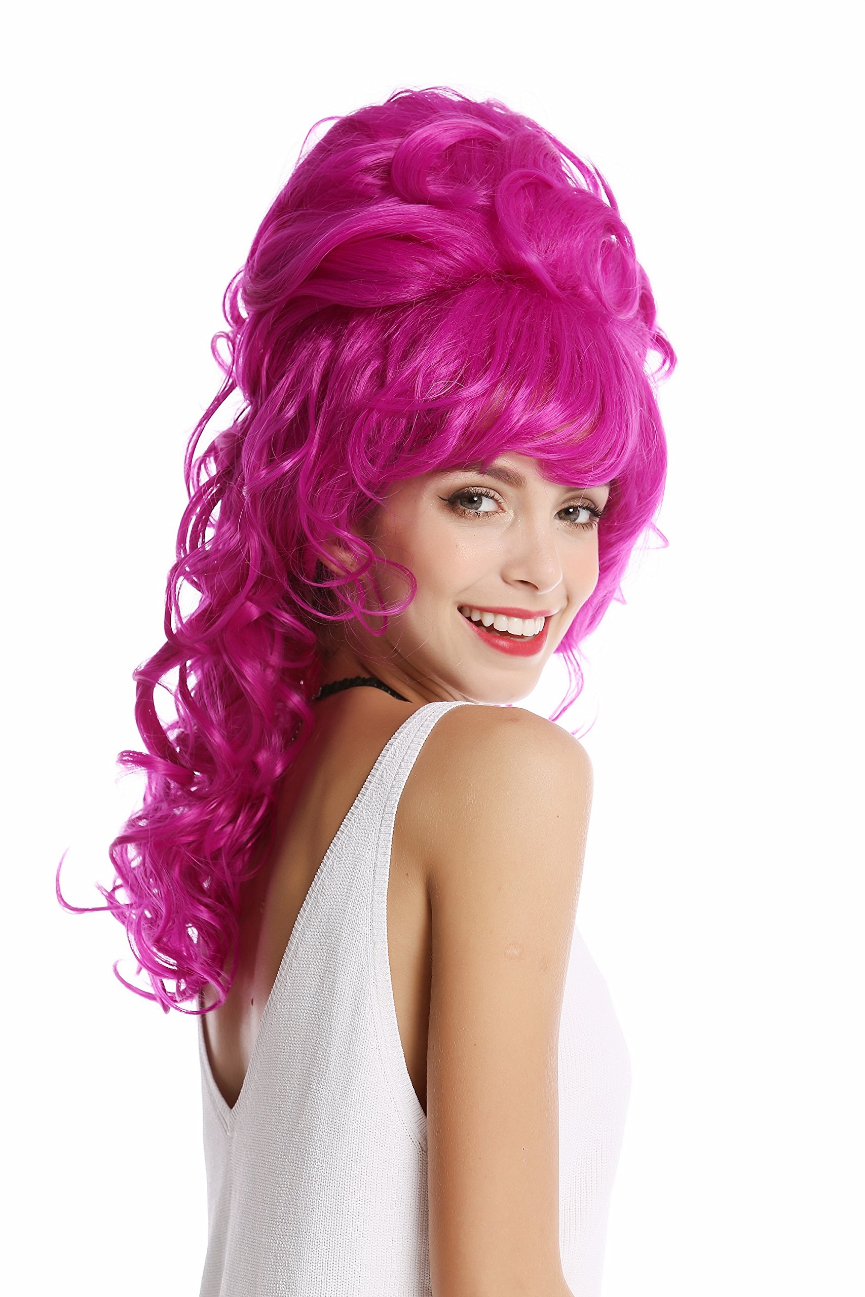 WIG ME UP - GF-W2418-TF2405 Quality Lady Wig Baroque 60s Beehive Retro Bun curly long light purple violet Pop Singer โ image 1