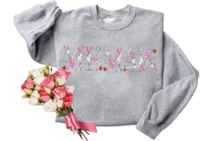 Regamor Embroidery Floral Memaw Sweatshirts For Grandma Gift Sweatshirt From Grandkids Flower Gift Mothers Day Christmas