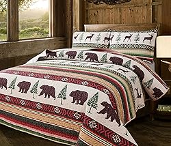 Quilt Set King Size Rustic Bedspread Coverlet King