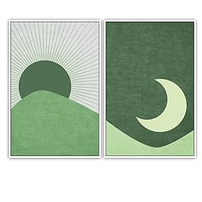 SIGNWIN 2 Piece Framed Canvas Wall Art Minimalism...