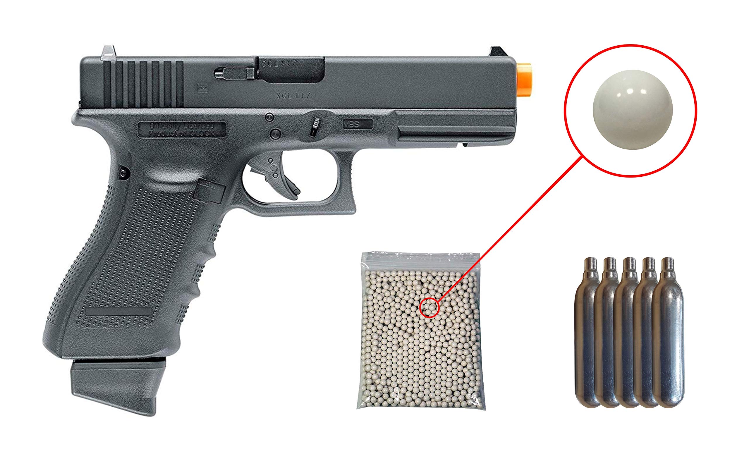 Umarex Glock G17 Gen4 C02 Blowback BLK Airsoft Pistol with Included