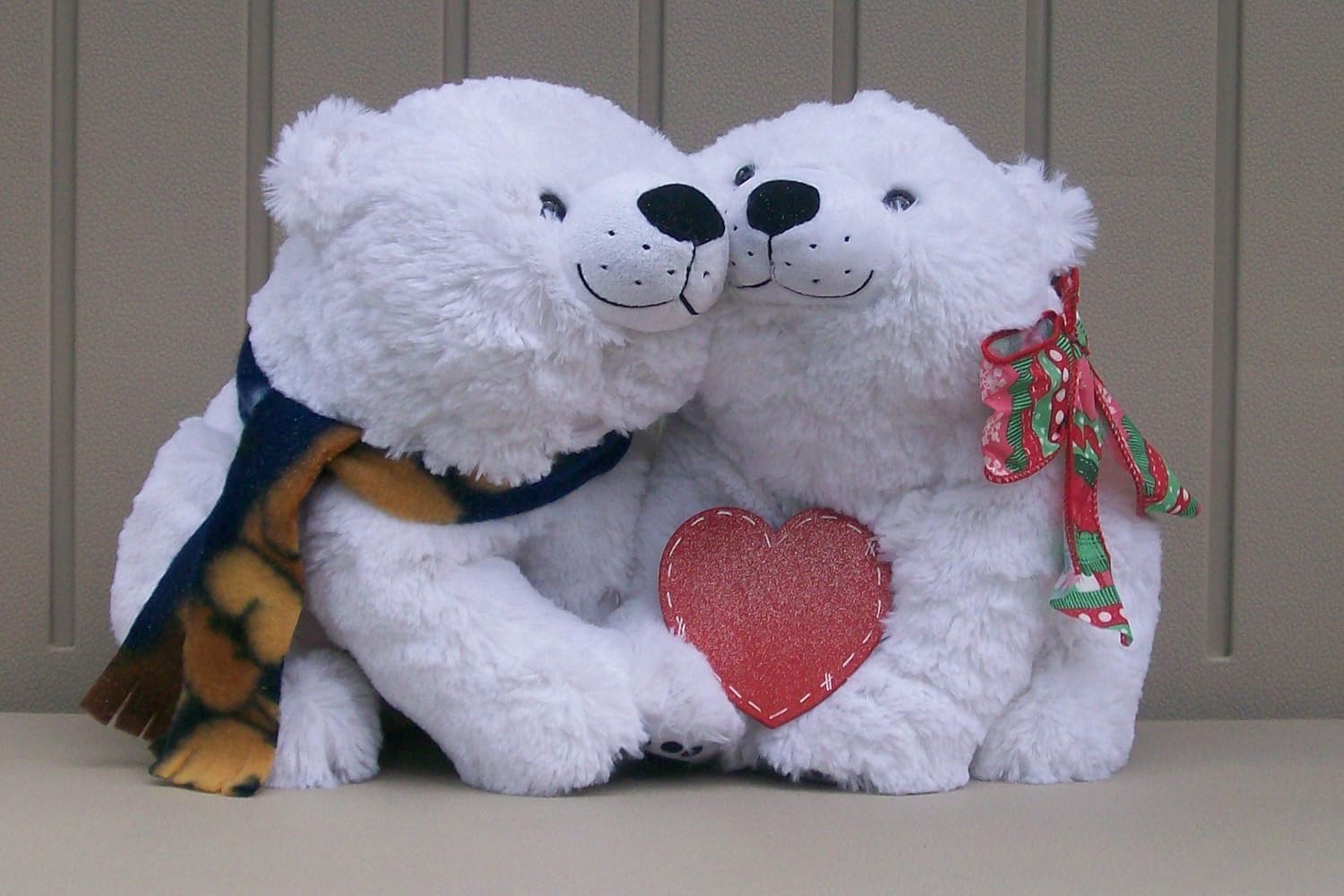 valentine's day polar bear stuffed animal
