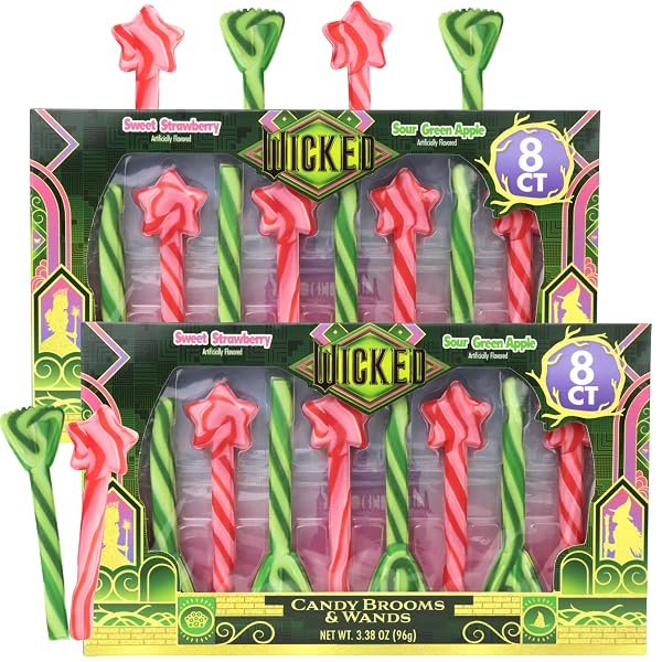 WICKED CANDY CANE BROOMS AND WANDS, SWEET AND...