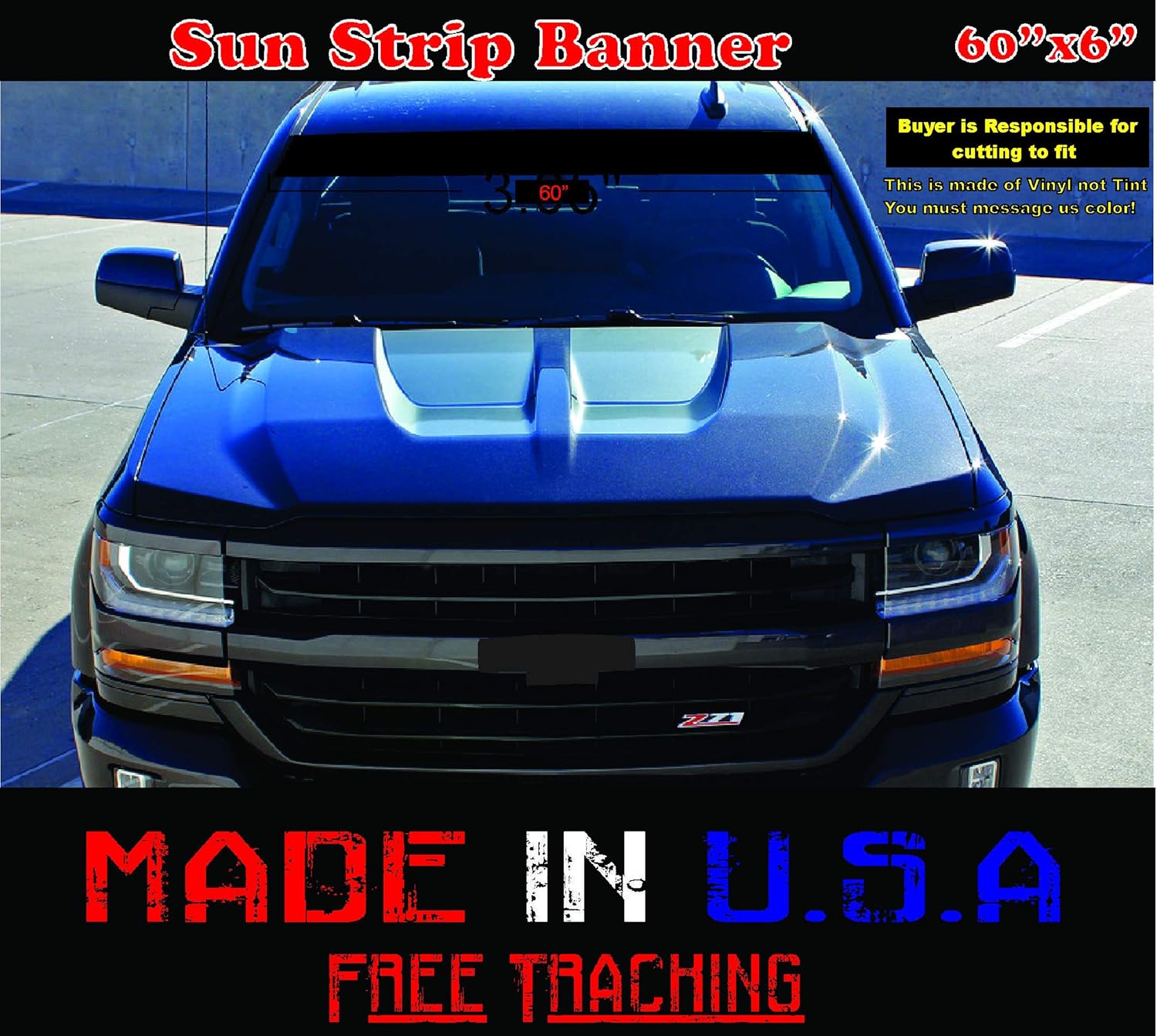 Amazon Com Sun Strip Visor Windshield Banner Everything Else