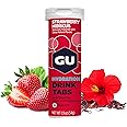 GU Energy Hydration Electrolyte Drink Tablets, Enhanced Endurance Sports Drink for Running, Cycling, Triathlon, 8-Count(96 Servings), Strawberry Hibiscus