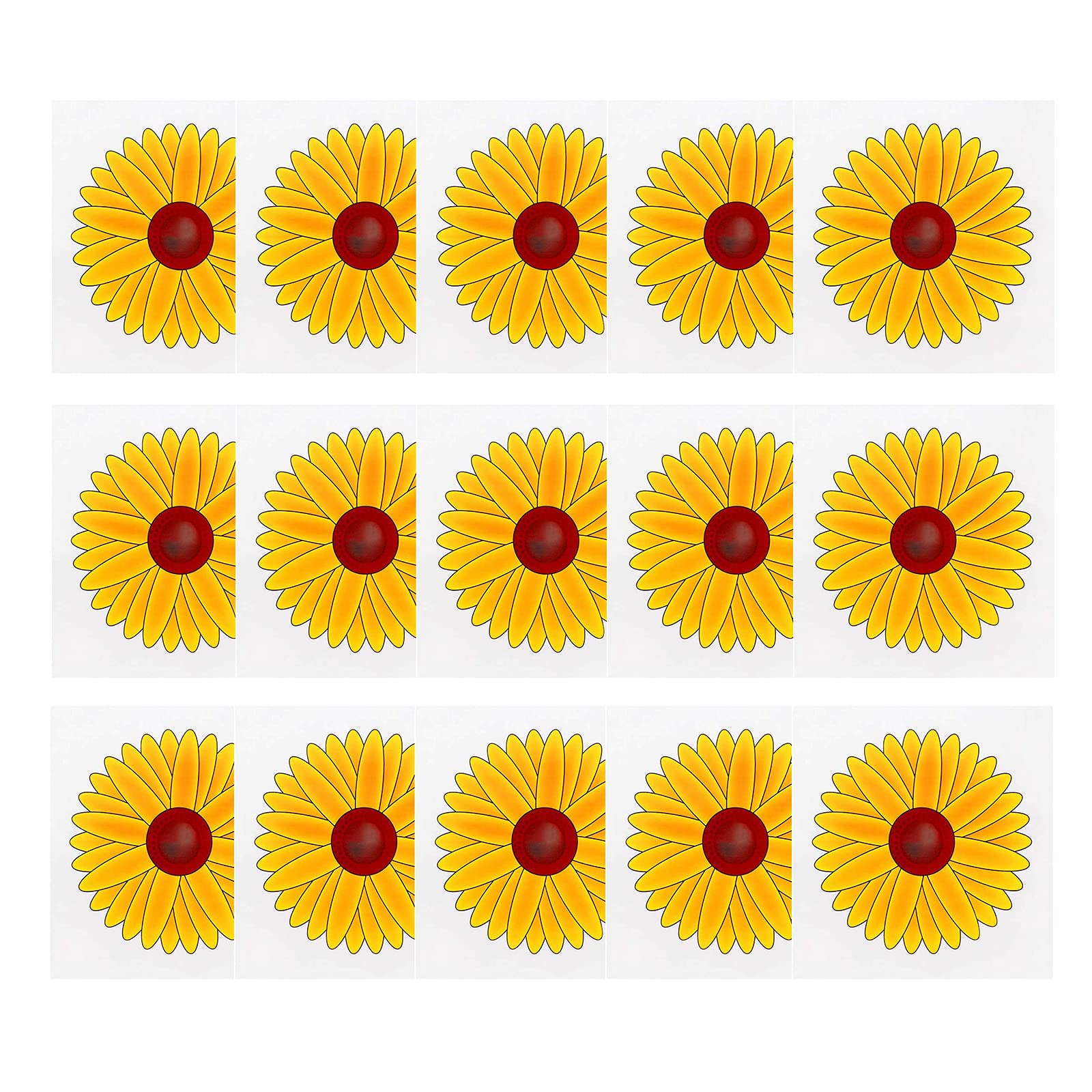 30PCS Floral Window Fly Traps Catcher Indoor Stickers for Indoor Insect Pest Attractor and Eliminator (Yellow)