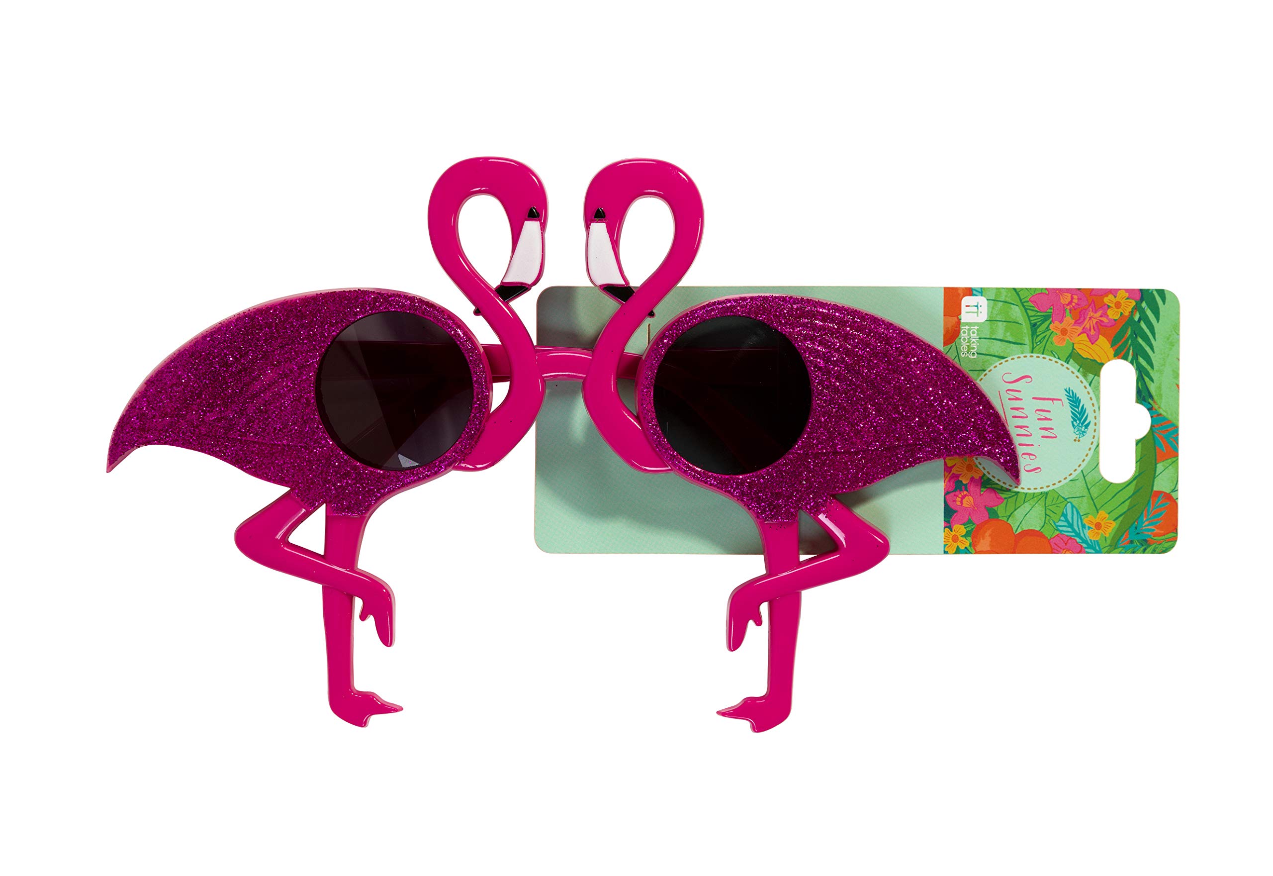 Talking Tables Novelty Sunglasses | Novelty Sunglasses For Adults | Tropical Sunglasses | Flamingo Sunglasses | Great For Summer Party, Festivals And Dress Up, 26x15x2.5 cm