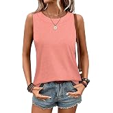 WIHOLL Tank Tops for Women Summer Outfits 2026 Crewneck Spring Casual Sleeveless Shirts Blouses Clothing