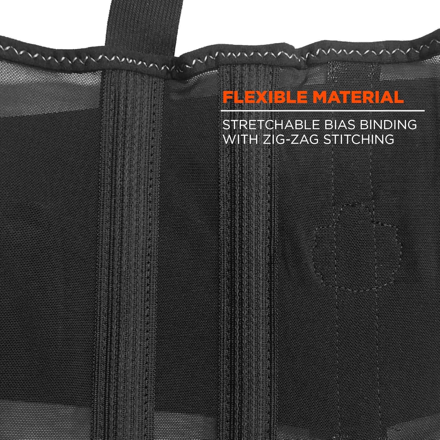 Ergodyne ProFlex 100 Back Support Brace, 8" Spandex Belt, Adjustable, Removeable Straps (RA5762), Black, XL - Back Support Belts - 