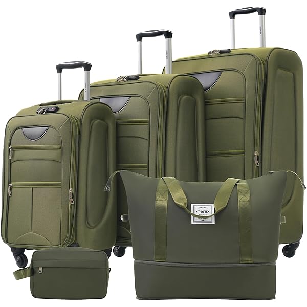 Amazon.com: Merax Luggage Set, Softside Suitcase 3 Piece