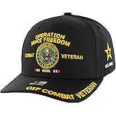 Operation Iraqi Freedom Veteran Hat for Men Official Licensed US Army OIF Combat Veterans Adjustable Cap