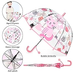 RONIARE Kids Umbrella Clear Bubble Umbrellas for