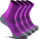 CWVLC Cushioned Compression Sport Quarter Socks for Men Women Youth
