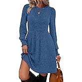 SAMPEEL Dresses for Women 2025 Long Sleeve Fall Fashion Casual Sweater Dress Trendy Outifts