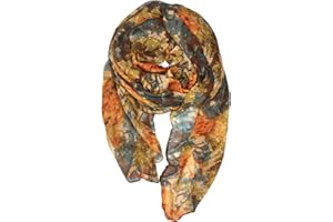 YOUR SMILE Ladies/Women's Lightweight Floral Print/Solid Color mixture Shawl Scarf For Spring Summer season
