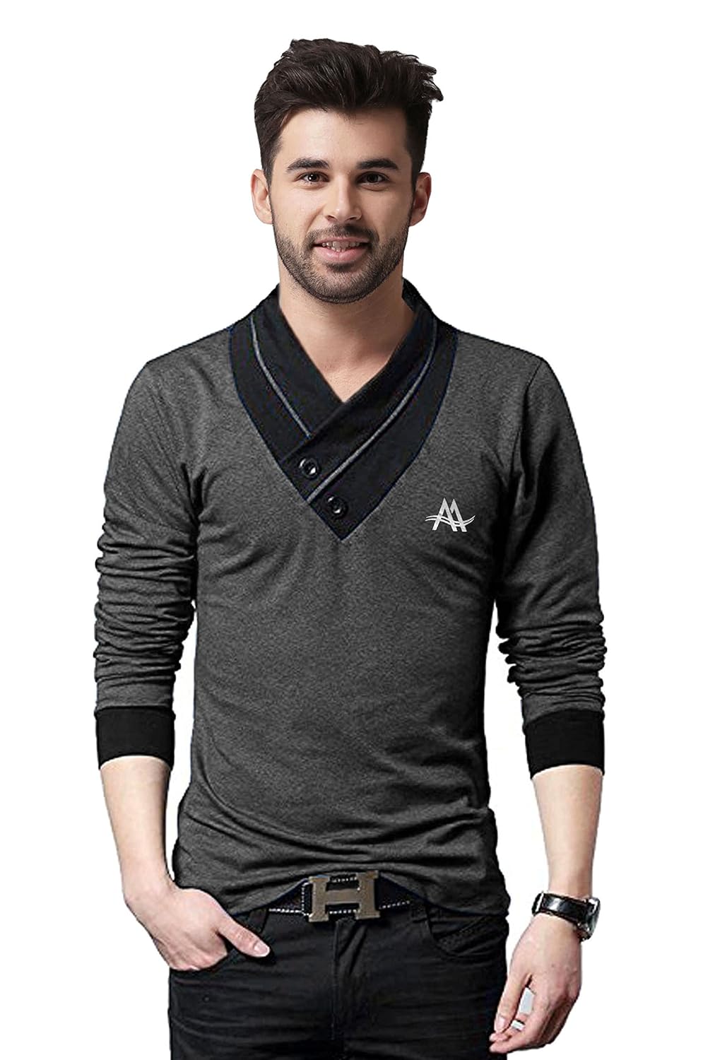 ad & av mens t shirt 632_mens_tsht_blakwostered_vneck_dd