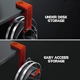 ENHANCE PC Gaming Headset Hook Holder Hanger Mount Red 360 Rotating Arm Under view 5